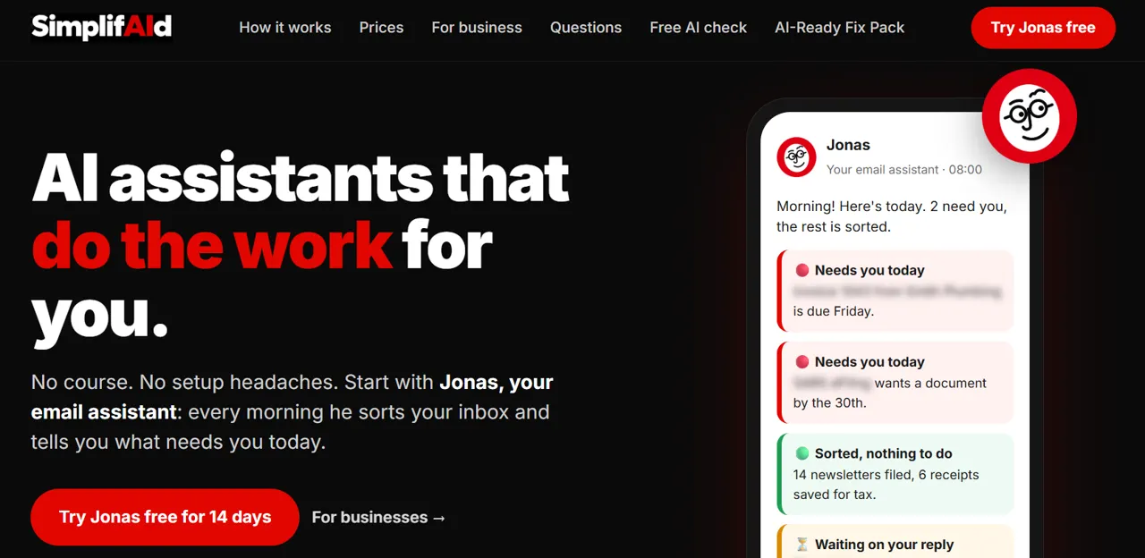 Screenshot of SimplifAId