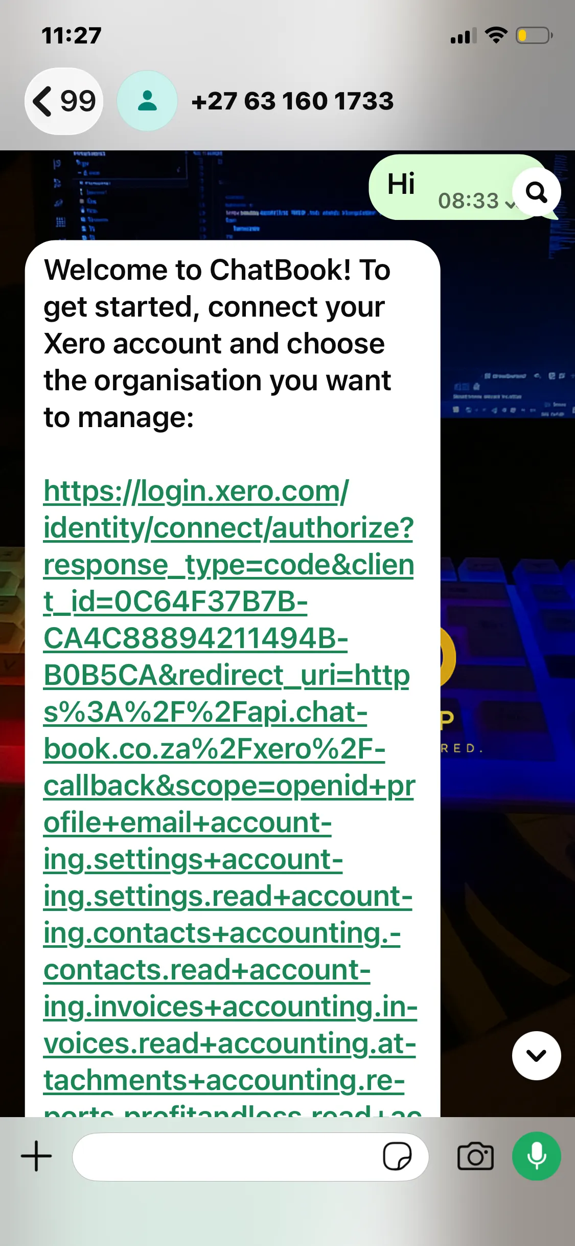 Screenshot of Chatbook