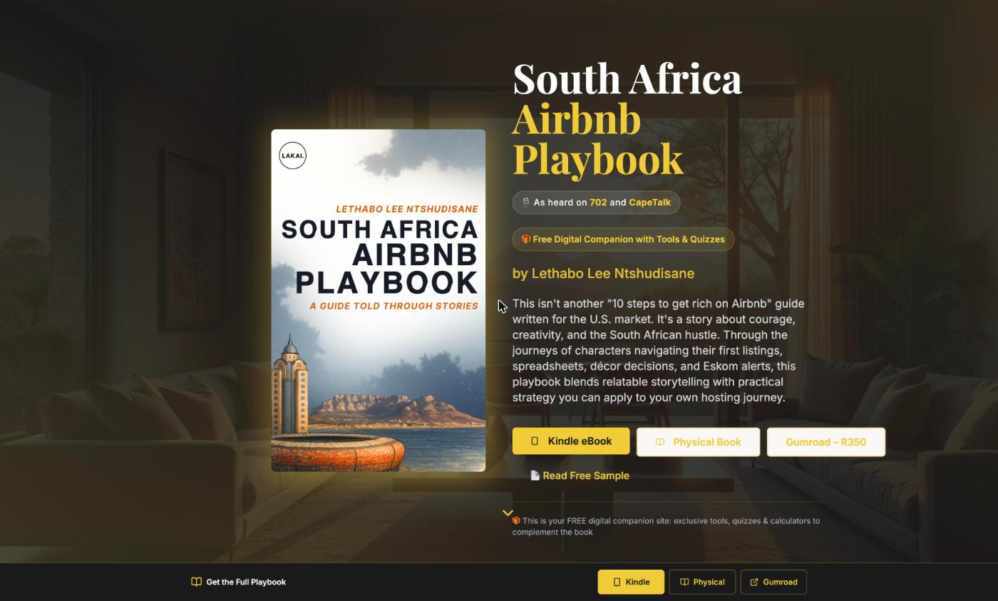 Screenshot of The SA Airbnb Playbook toolkit
