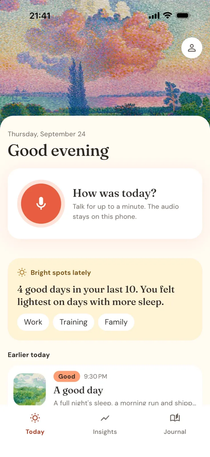 Screenshot of VitaMood