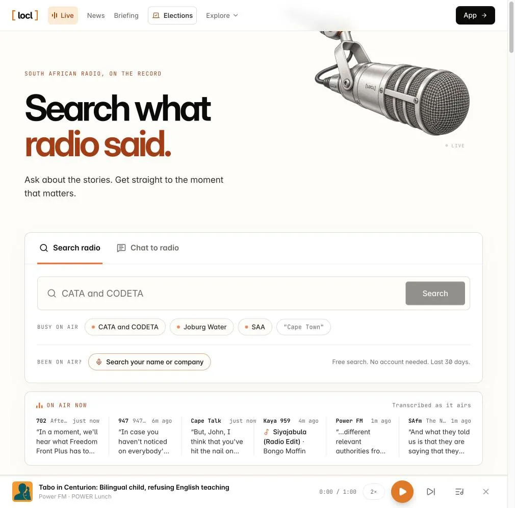 Screenshot of LOCL
