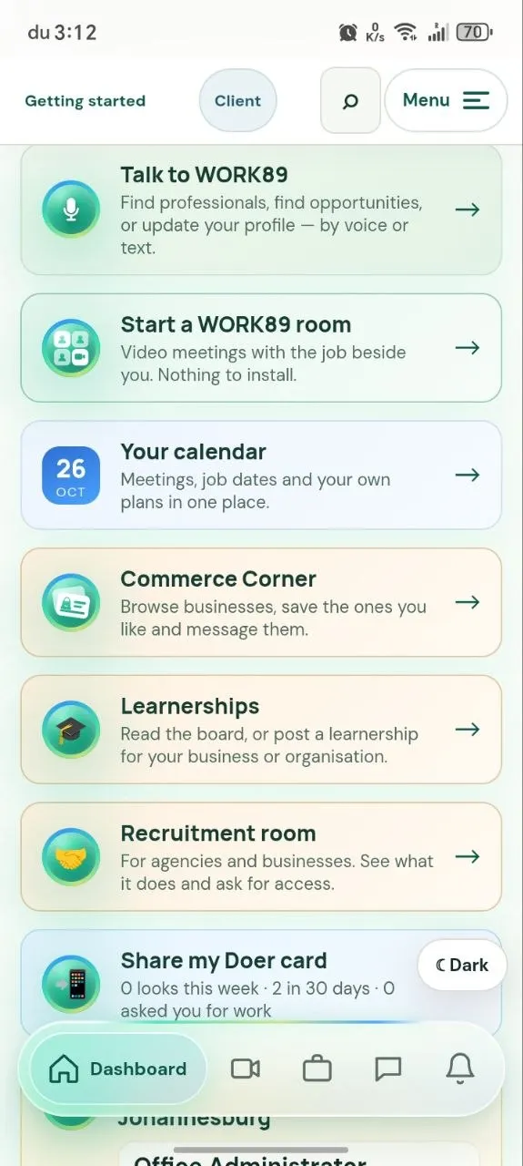 Screenshot of WORK89